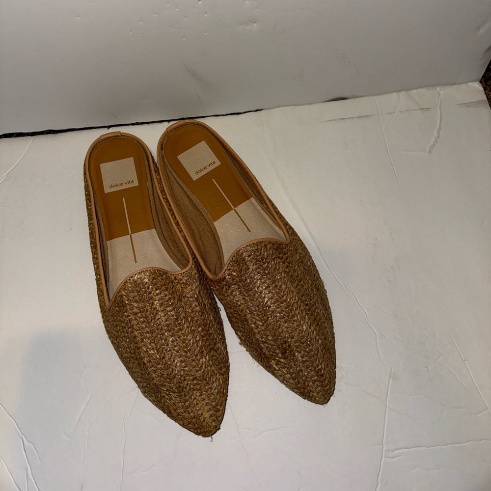 Dolce Vita Raffia Grant mules